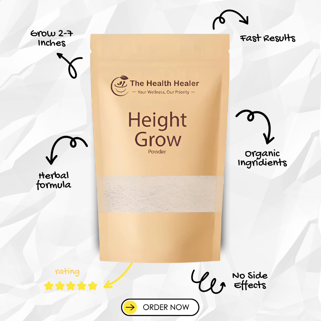 Health Healer Height Grow – 100% Natural & Organic Growth Powder to Grow Taller