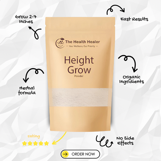 Health Healer Height Grow – 100% Natural & Organic Growth Powder to Grow Taller