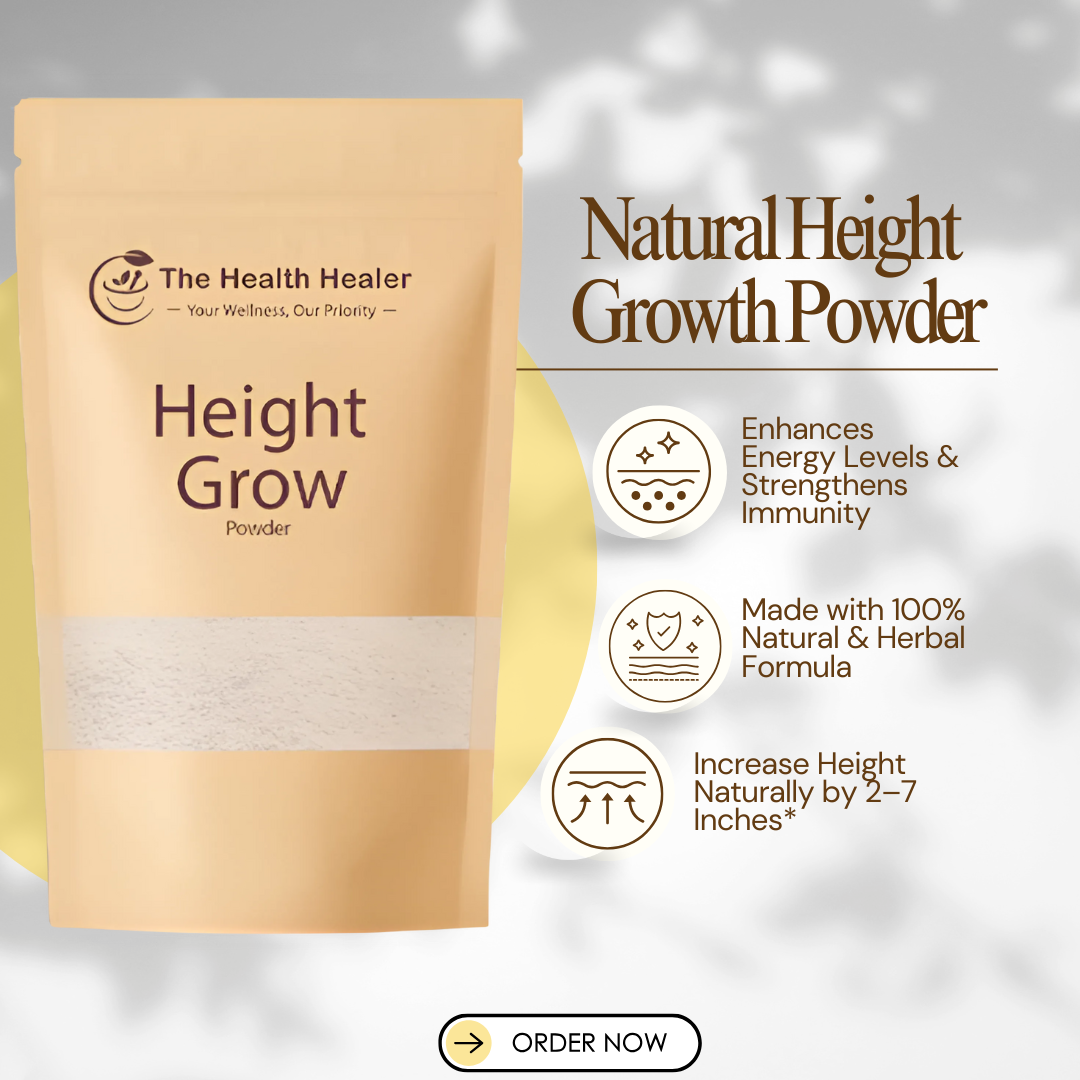 Health Healer Height Grow – 100% Natural & Organic Growth Powder to Grow Taller