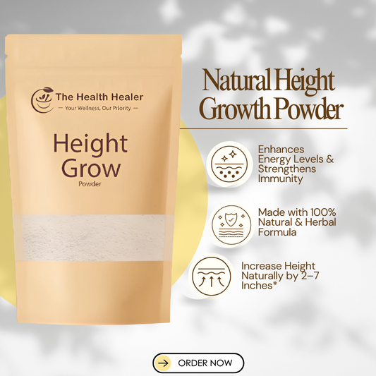 Health Healer Height Grow – 100% Natural & Organic Growth Powder to Grow Taller