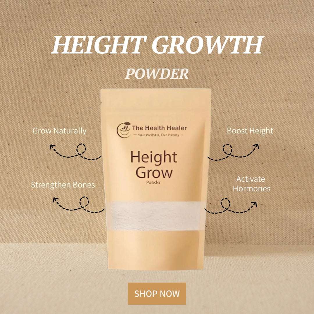 Health Healer Height Grow – 100% Natural & Organic Growth Powder to Grow Taller